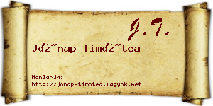 Jónap Timótea névjegykártya